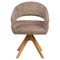 House Nordic Eetkamerstoel Dover Draaibaar Bruin/Naturel