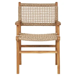 House Nordic Eetkamerstoel Derby met Armleuning Teak Naturel