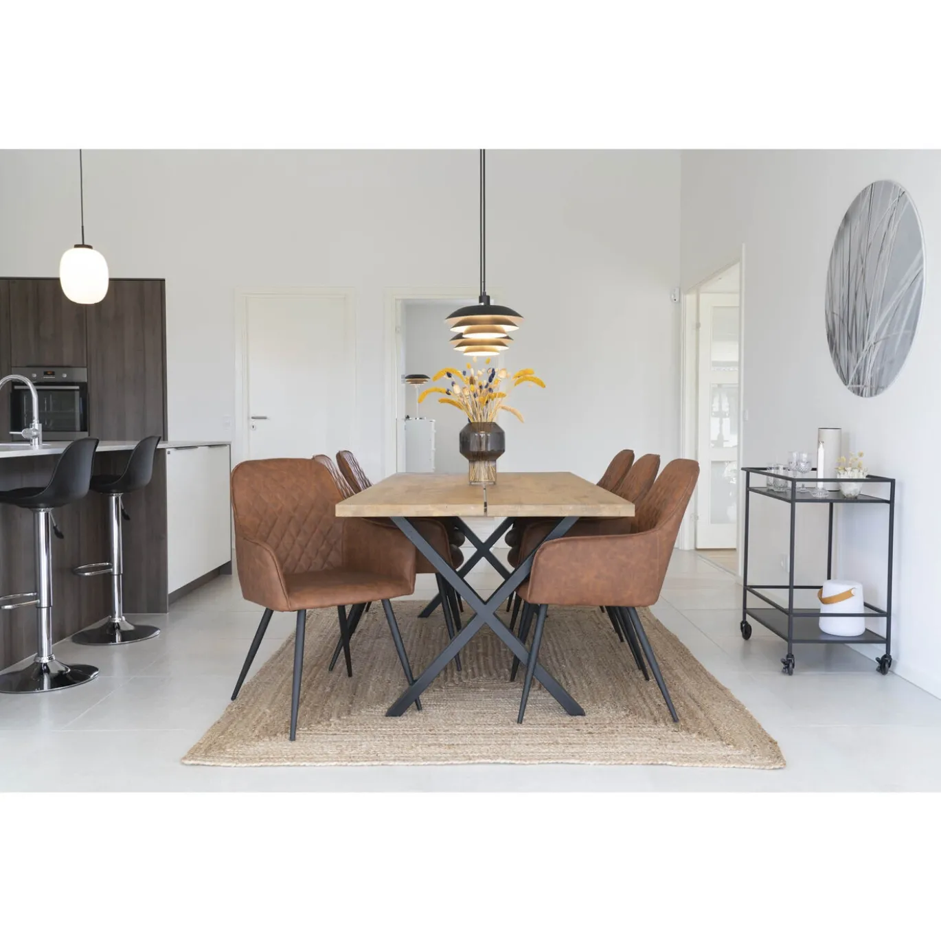 House Nordic Eetkamerstoel Harbo Vintage Bruin