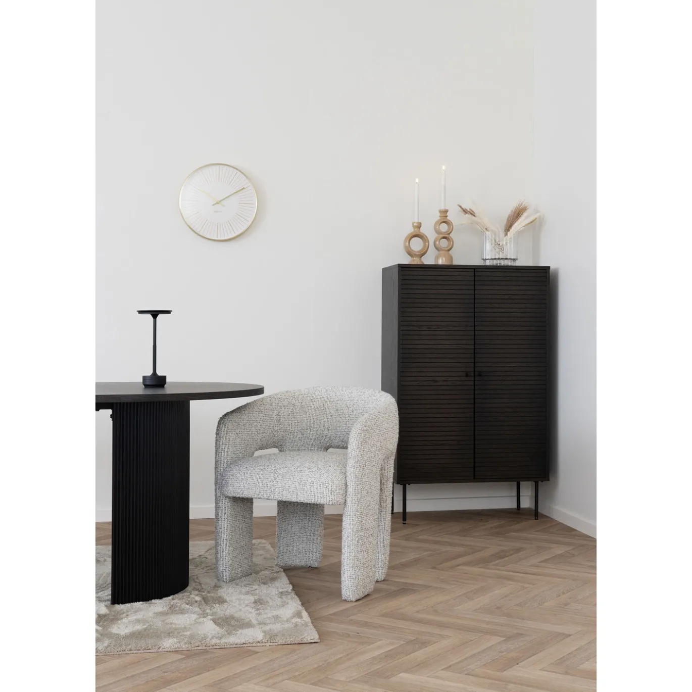 House Nordic Eetkamerstoel Monroe Polyester Naturel