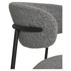 House Nordic Eetkamerstoel Mira Bouclé Lichtgrijs