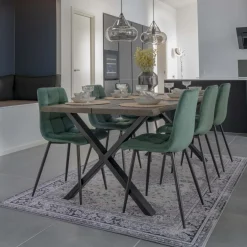 House Nordic Eetkamerstoel Middelfart Donkergroen