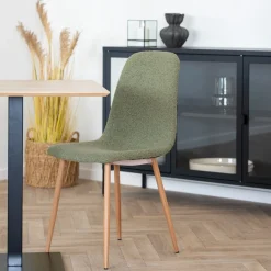 House Nordic Eetkamerstoel Stockholm Bouclé Donkergroen