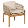House Nordic Eetkamerstoel Terracina Acacia Bruin/Beige
