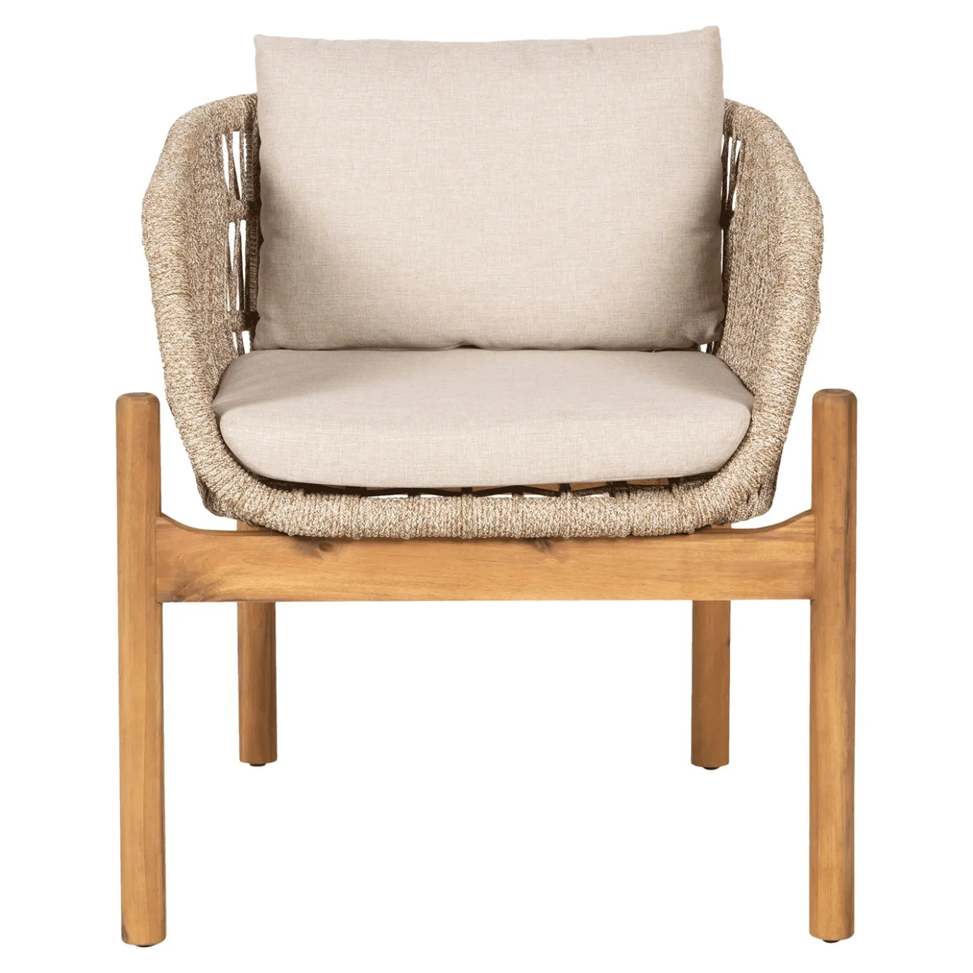House Nordic Eetkamerstoel Terracina Acacia Bruin/Beige