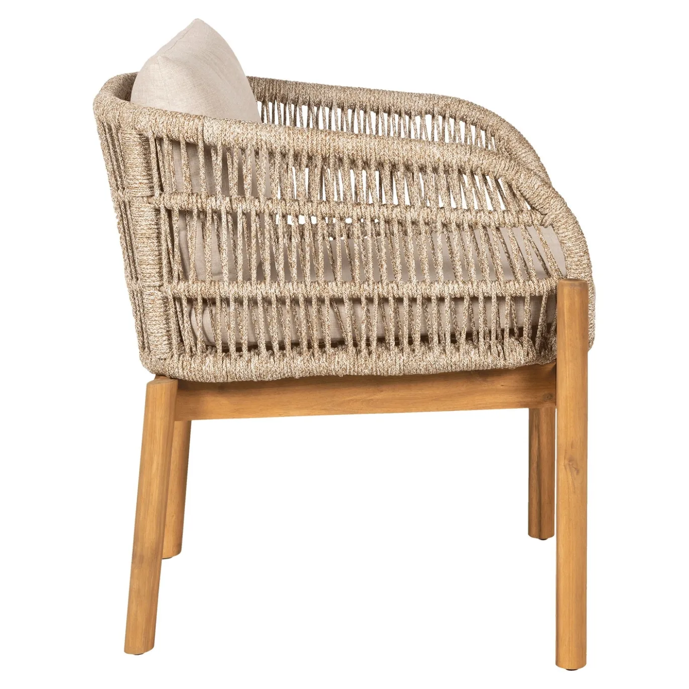 House Nordic Eetkamerstoel Terracina Acacia Bruin/Beige