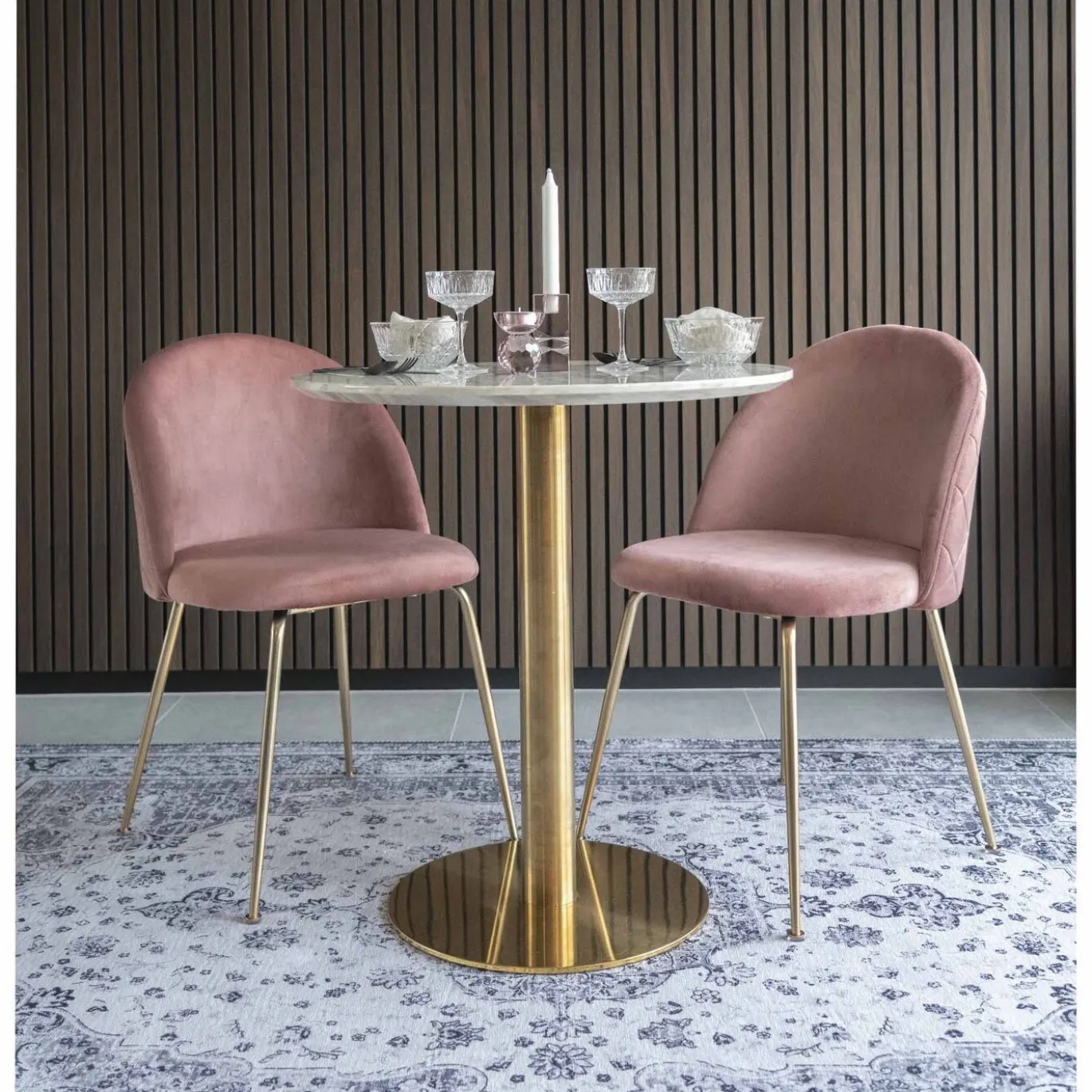 House Nordic Eetkamertafel Bolzano Marmerlook Ø70cm
