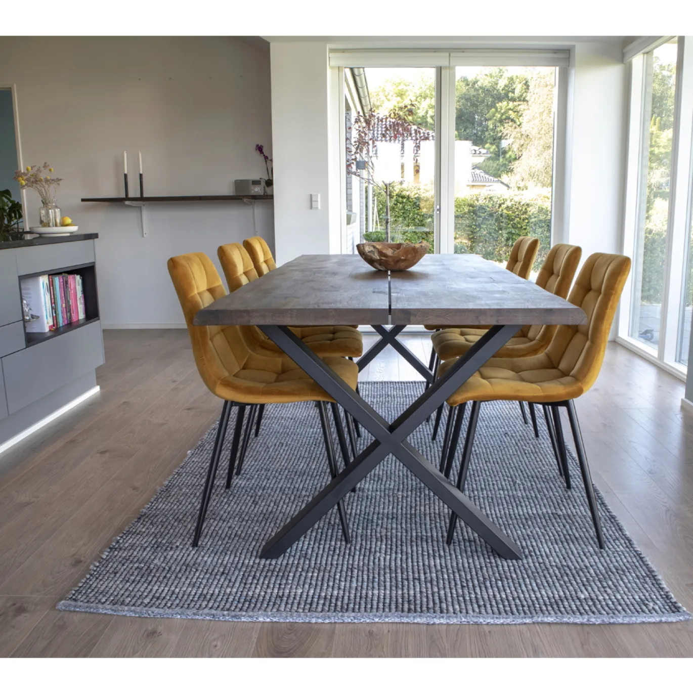 House Nordic Eetkamertafel Toulon Smoked Eikenhout 200cm