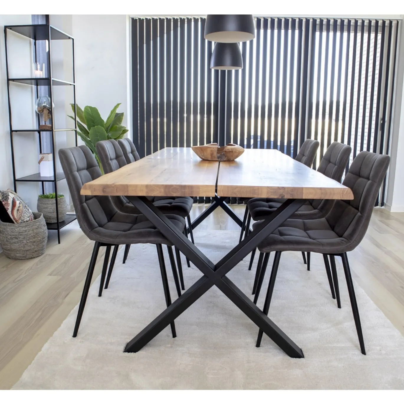 House Nordic Eetkamertafel Toulon Geolied Eikenhout 200cm