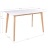House Nordic Eetkamertafel Vojens Wit/Naturel 120cm
