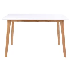 House Nordic Eetkamertafel Vojens Wit/Naturel 120cm