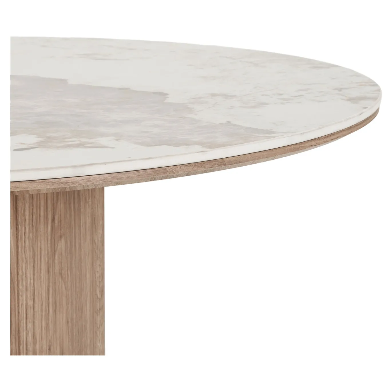 House Nordic Eettafel Athens Keramisch Wit/Bruin 210cm