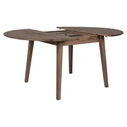 House Nordic Eettafel Metz Eikenhout Walnoot Uitschuifbaar 118-158cm