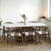 House Nordic Eettafel Noli Travertin/Essenfineer Wit/Donkerbruin 200cm