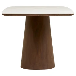 House Nordic Eettafel Noli Travertin/Essenfineer Wit/Donkerbruin 200cm