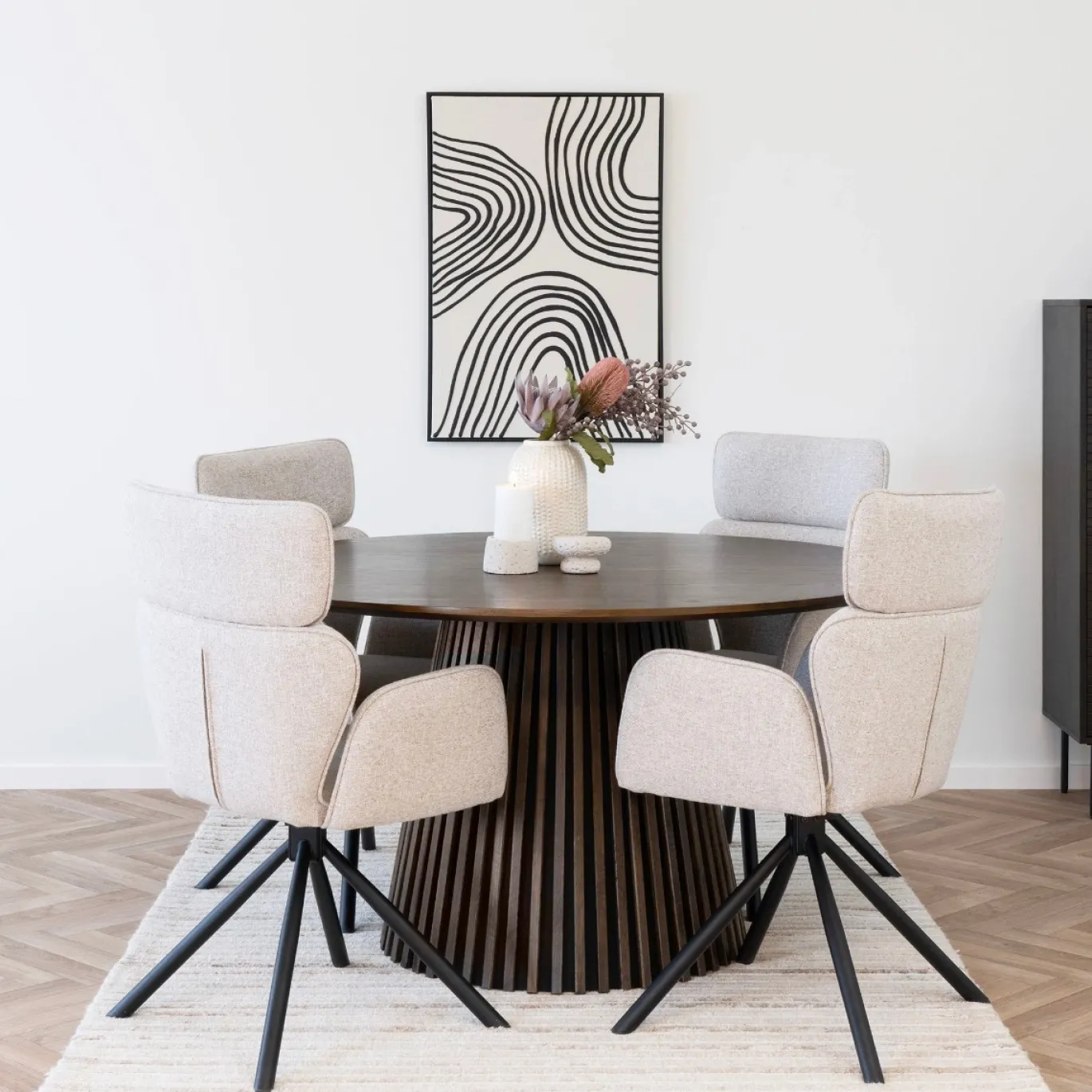 House Nordic Eettafel Osaka Smoked Ø140cm