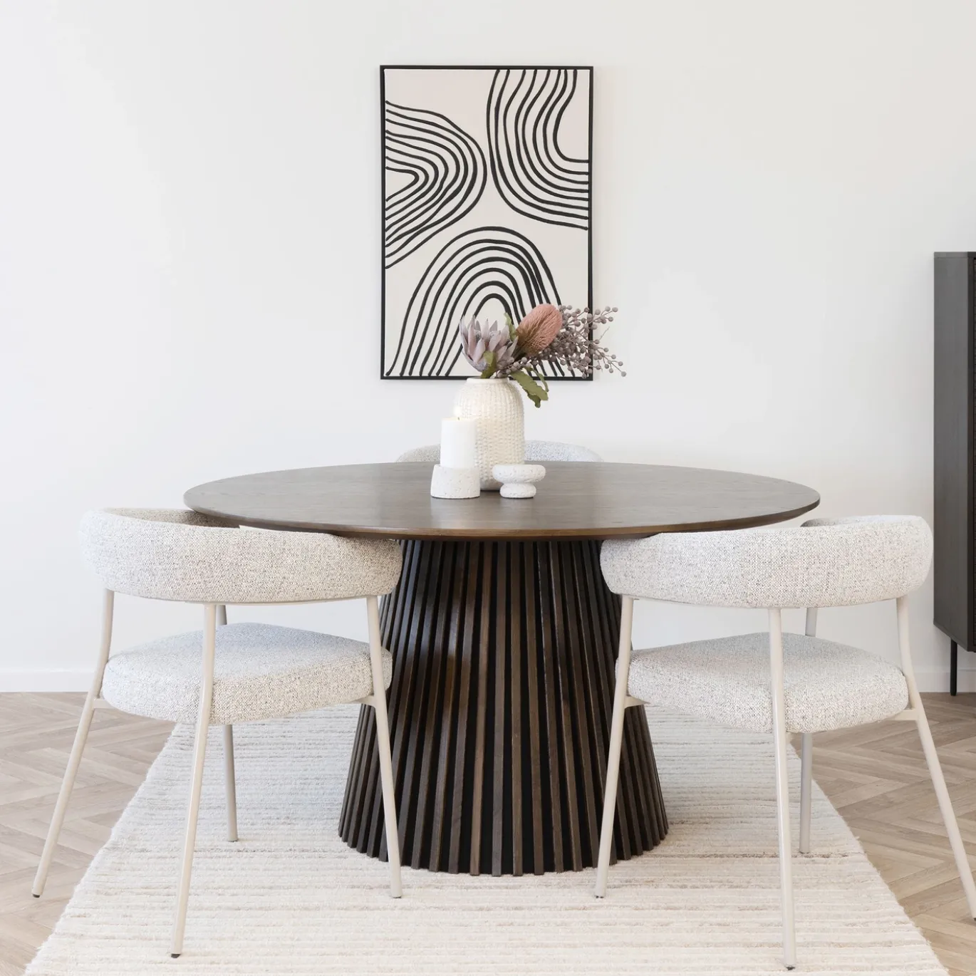 House Nordic Eettafel Osaka Smoked Ø140cm
