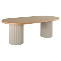 House Nordic Eettafel Solva MDF Zand/Naturel 220cm
