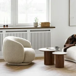 House Nordic Fauteuil Hawkes Draaibaar Zand