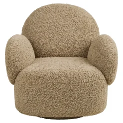House Nordic Fauteuil Messina Draaibaar Bouclé Lichtbruin