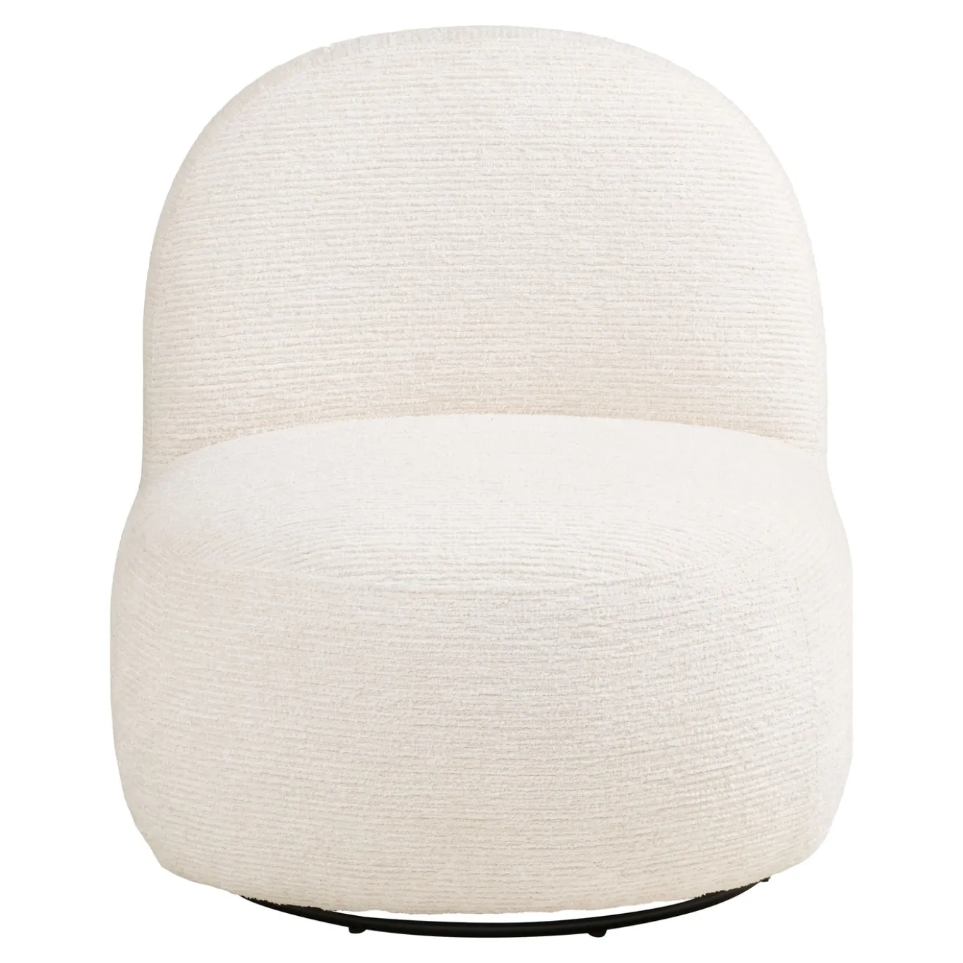 House Nordic Fauteuil Milo met Poef set Wit
