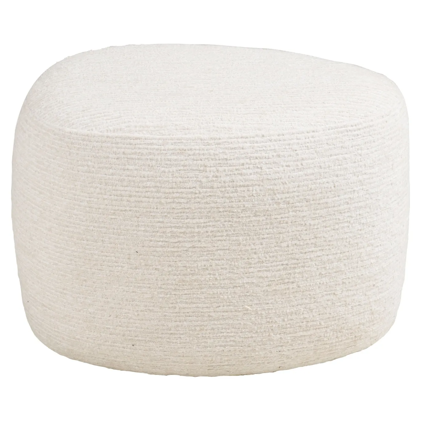 House Nordic Fauteuil Milo met Poef set Wit
