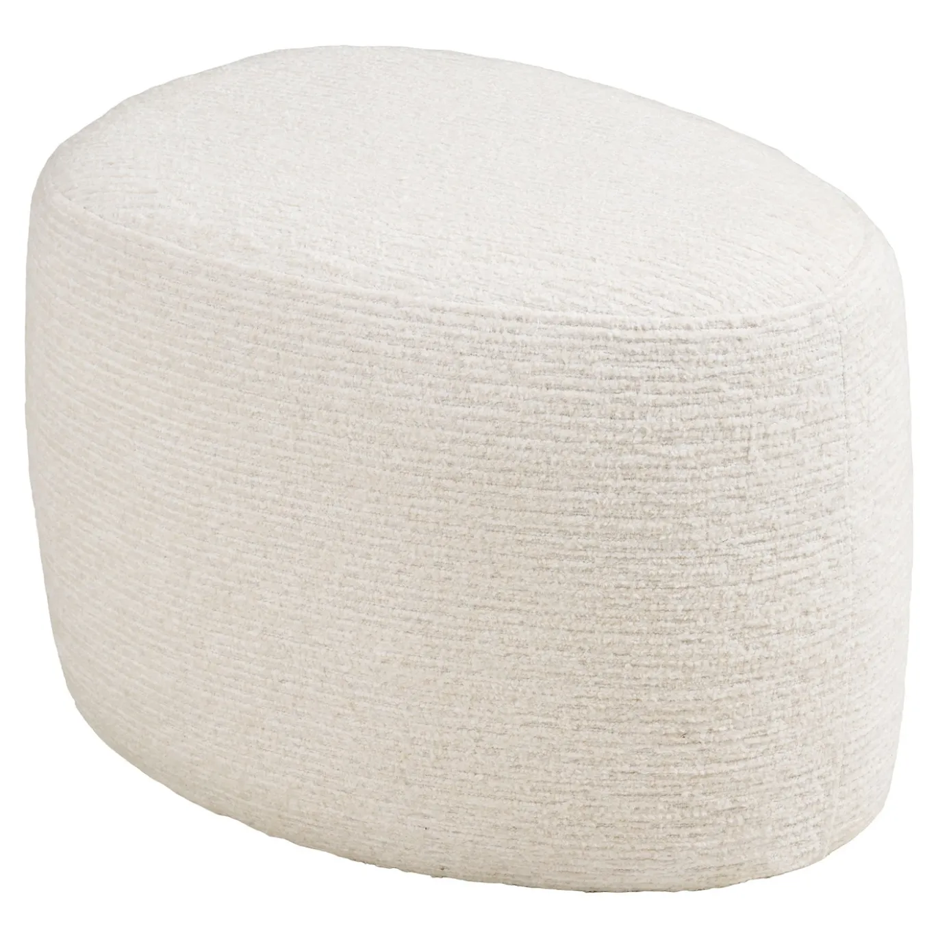 House Nordic Fauteuil Milo met Poef set Wit