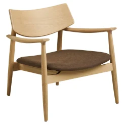 House Nordic Fauteuil Olvera met Voetenbankje Naturel/Bruin