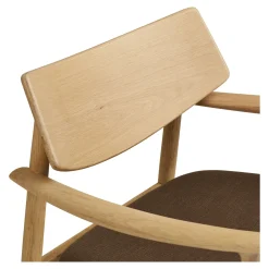 House Nordic Fauteuil Olvera met Voetenbankje Naturel/Bruin