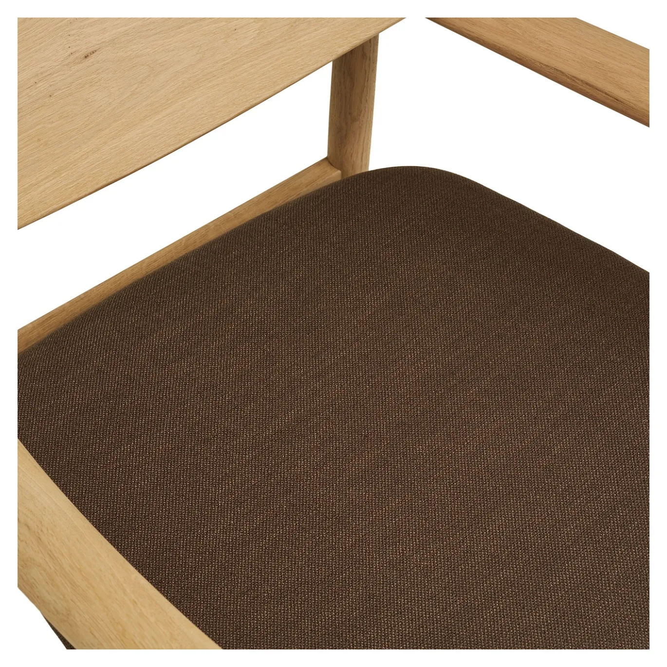 House Nordic Fauteuil Olvera met Voetenbankje Naturel/Bruin