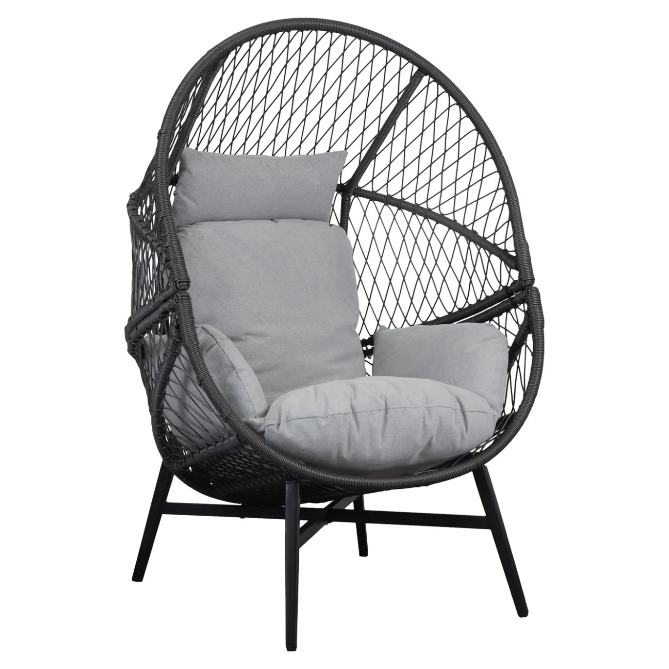 House Nordic Fauteuil Rosario Rotan Zwart