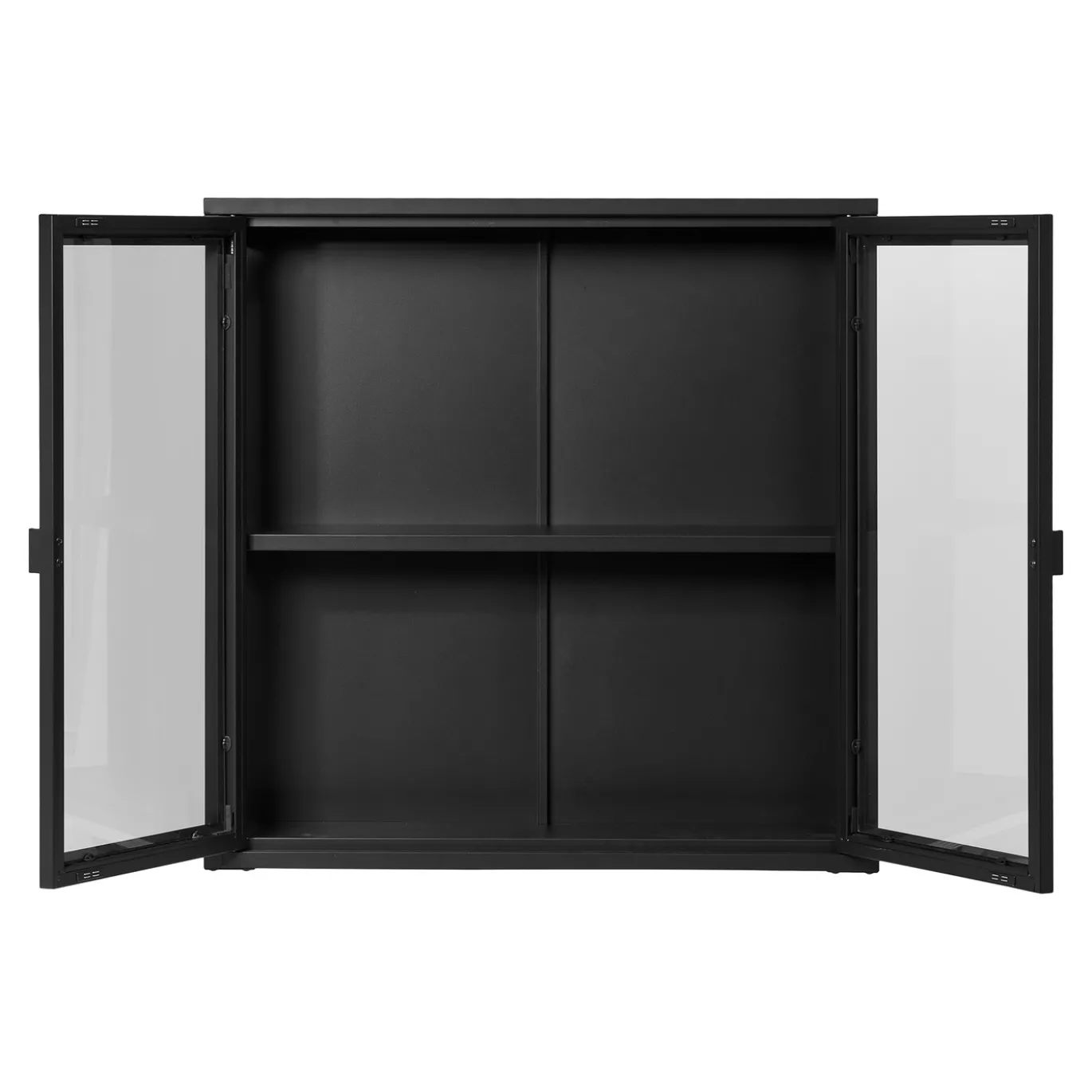 House Nordic Hangende Wandkast Brisbane Staal Zwart 80cm