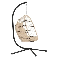House Nordic Hangstoel Patras Beige/Grijs