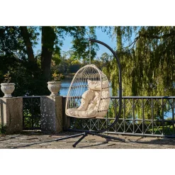 House Nordic Hangstoel Patras Beige/Grijs