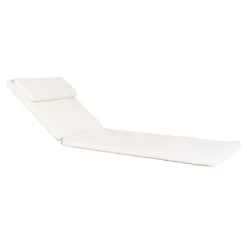 House Nordic Ligstoel Andorra Outdoor met Kussen Naturel/Wit