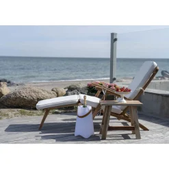 House Nordic Ligstoel Arrecife Met Kussen Naturel/Wit