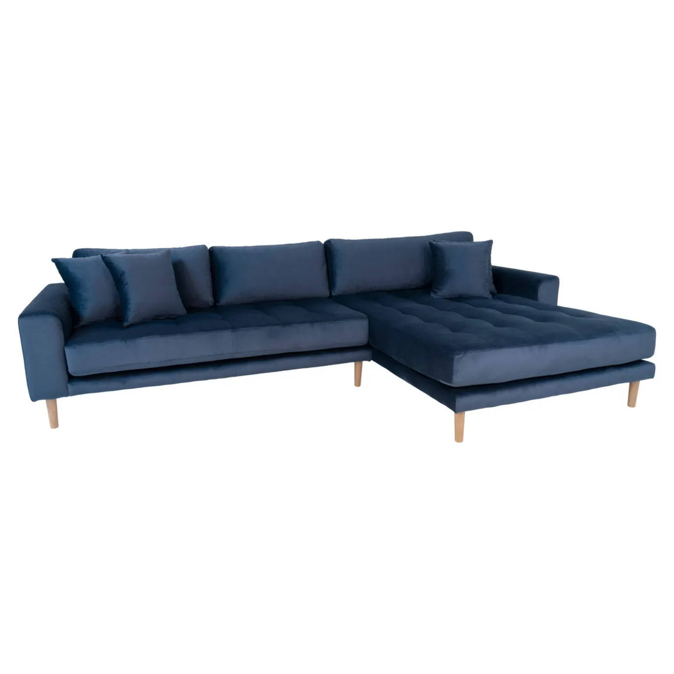 House Nordic Lounge Bank Lido Rechts Donkerblauw Velvet