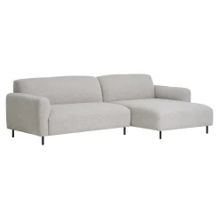 House Nordic Loungebank Salvador Rechts Bouclé Lichtgrijs