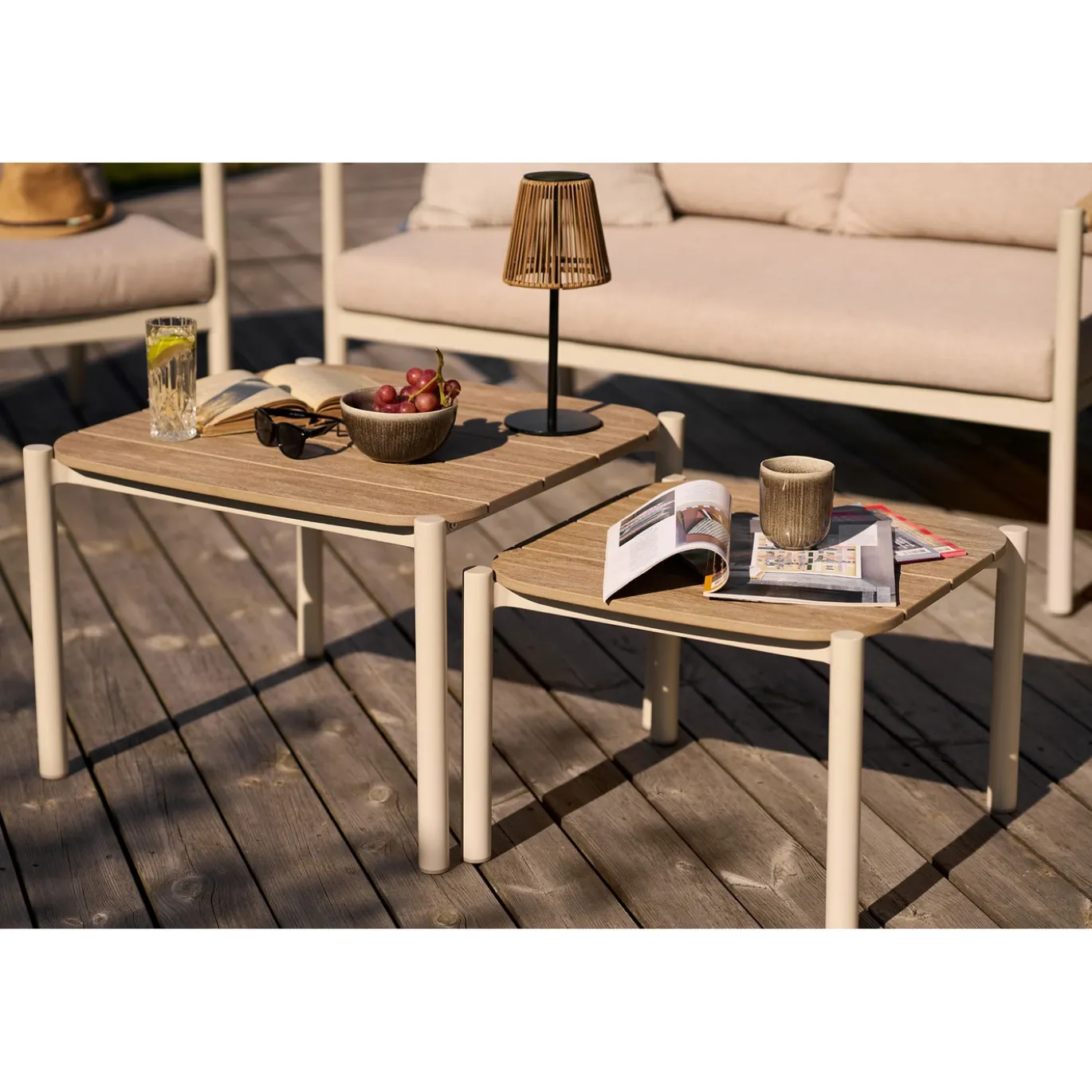 House Nordic Loungeset Abela Zand/Naturel