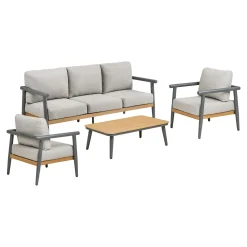 House Nordic Loungeset Comillas Antraciet Grijs