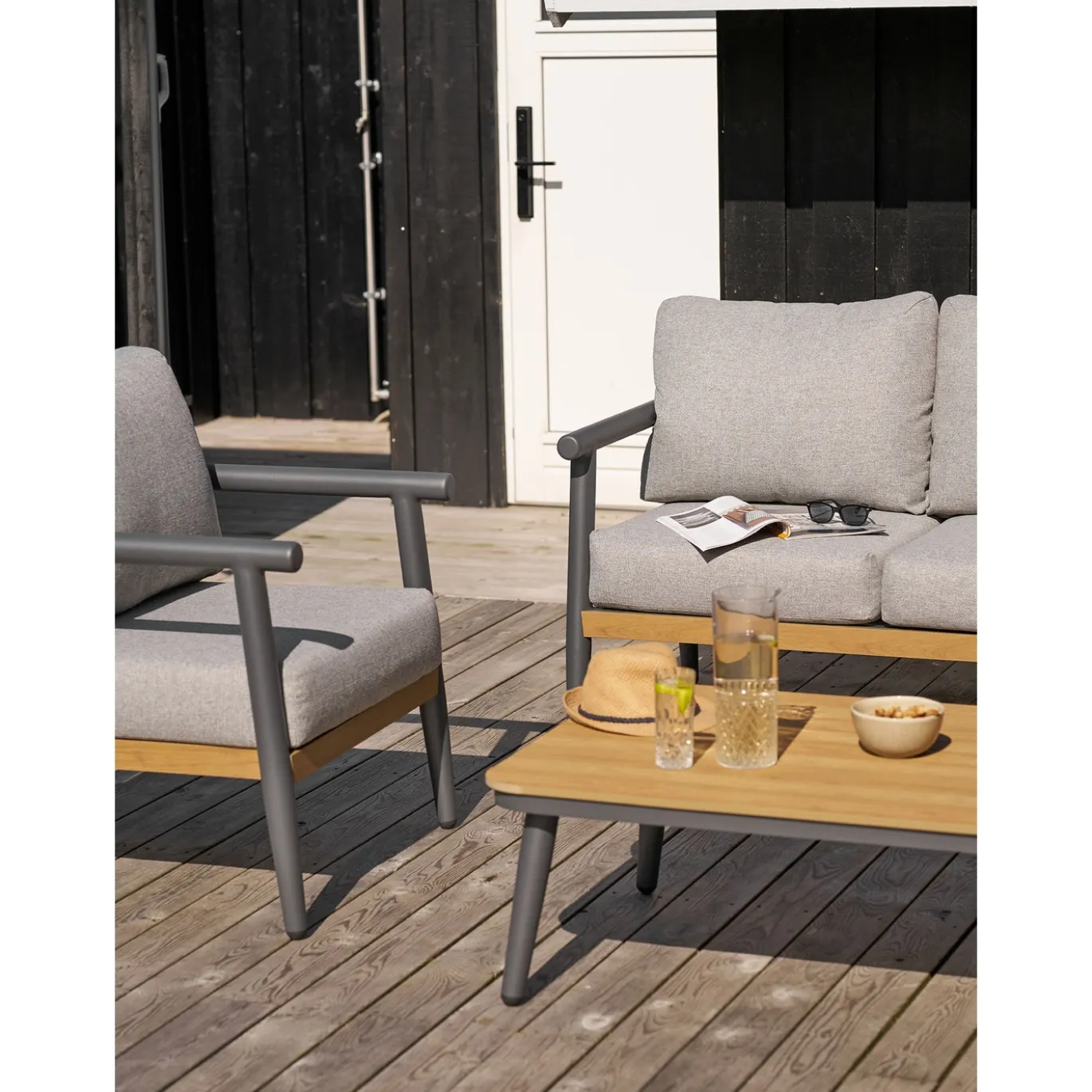 House Nordic Loungeset Comillas Antraciet Grijs