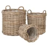 House Nordic Manden Burton Rotan Naturel Set van 3
