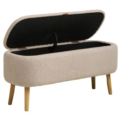 House Nordic Opbergbank Harlow Bouclé Beige