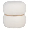 House Nordic Poef Milford Bouclé Wit Ø38x41cm