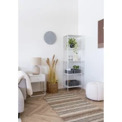 House Nordic Poef Paisley Off White Ø48x38 cm