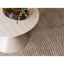 House Nordic Salontafel Annecy Keramisch/Travertin Zand ø70cm