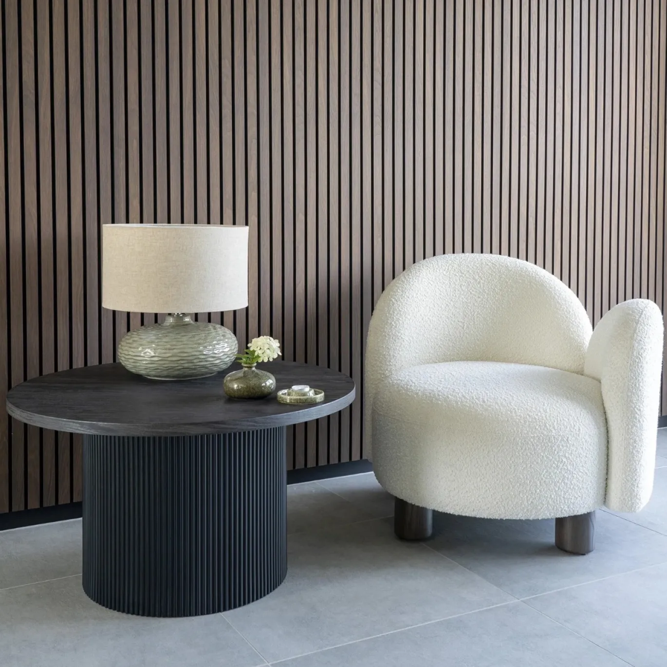 House Nordic Salontafel Boavista Walnoot Ø80x45cm