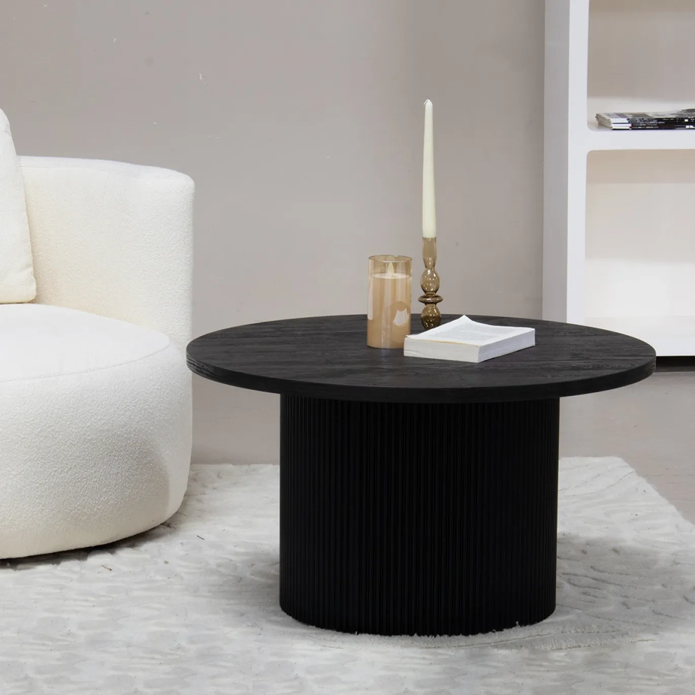 House Nordic Salontafel Boavista Walnoot Ø80x45cm