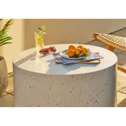 House Nordic Salontafel Bonn Fiberclay Terrazzo ø70cm