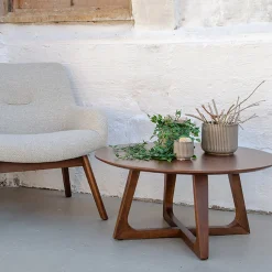 House Nordic Salontafel Hellerup Walnootfineer Ø75cm